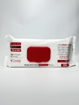 Sleepy Серветки для побутового прибирання Easy Clean Cherry (100 шт в упаковці) -