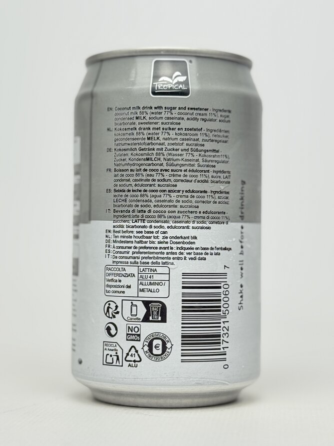 Tropical Напій Coconut Milk (Кокосове молоко) ж/б - 315 ml / 24 шт/ящ