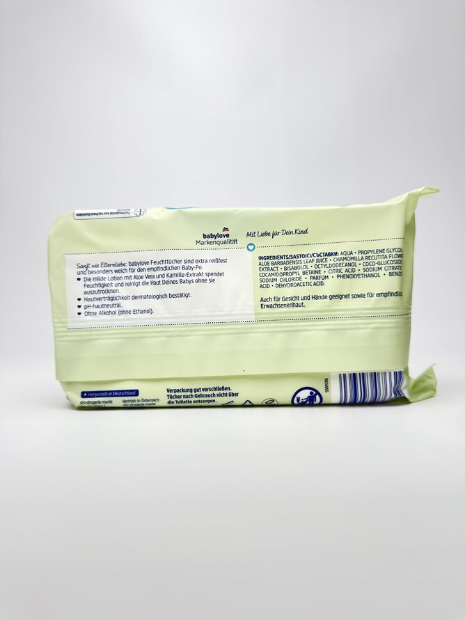 babylove Вологі серветки Aloe Vera 80шт.