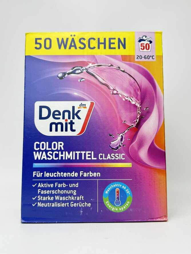Denk Mit Порошок для прання кольорових речей ColorWaschmittel 50прань 3 кг