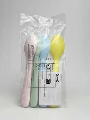 Ложки IKEA KALAS кольорові 4 предмети