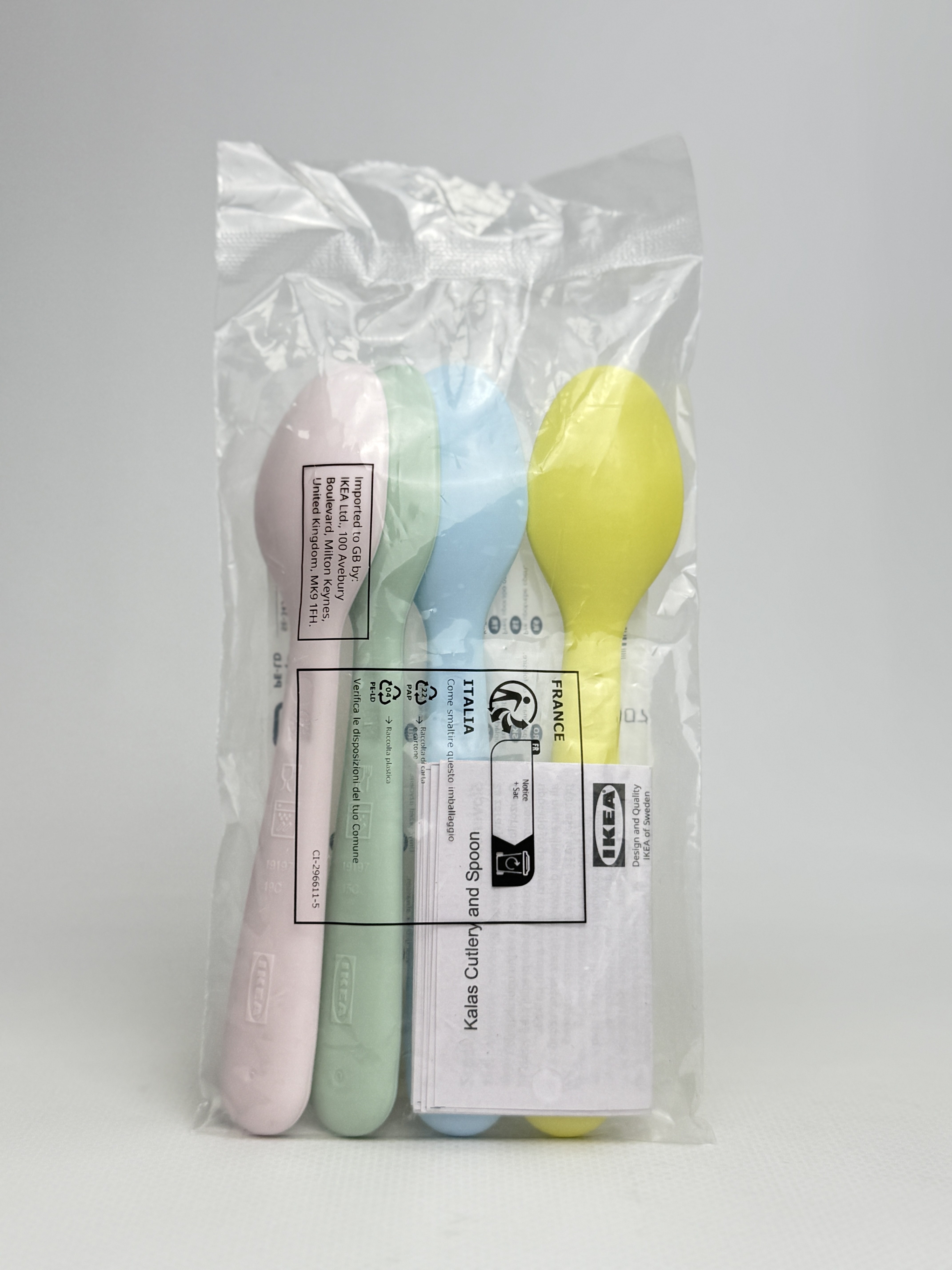 Ложки IKEA KALAS кольорові 4 предмети