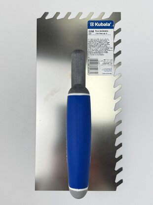 Терка KUBALA з нержавіючої сталі 130*270мм. зуб 10*10 закруглені кінці ручка G-24