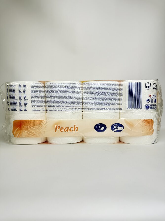 Туалетний папір PERFEX Soft & Light 16шт (3сл) Peach