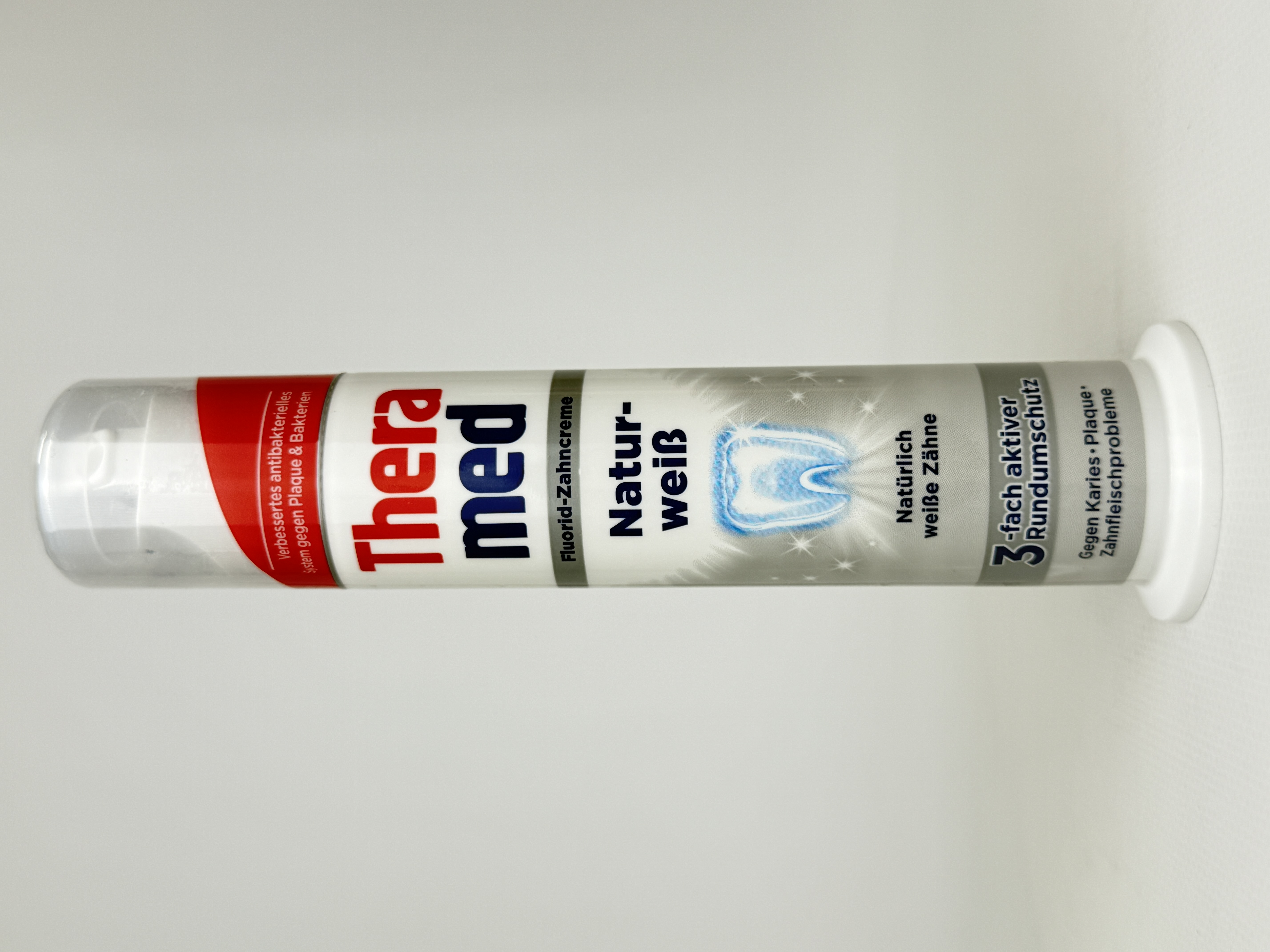 Зубна паста THERA MED Natur-weib 100ml (помпа) сіра