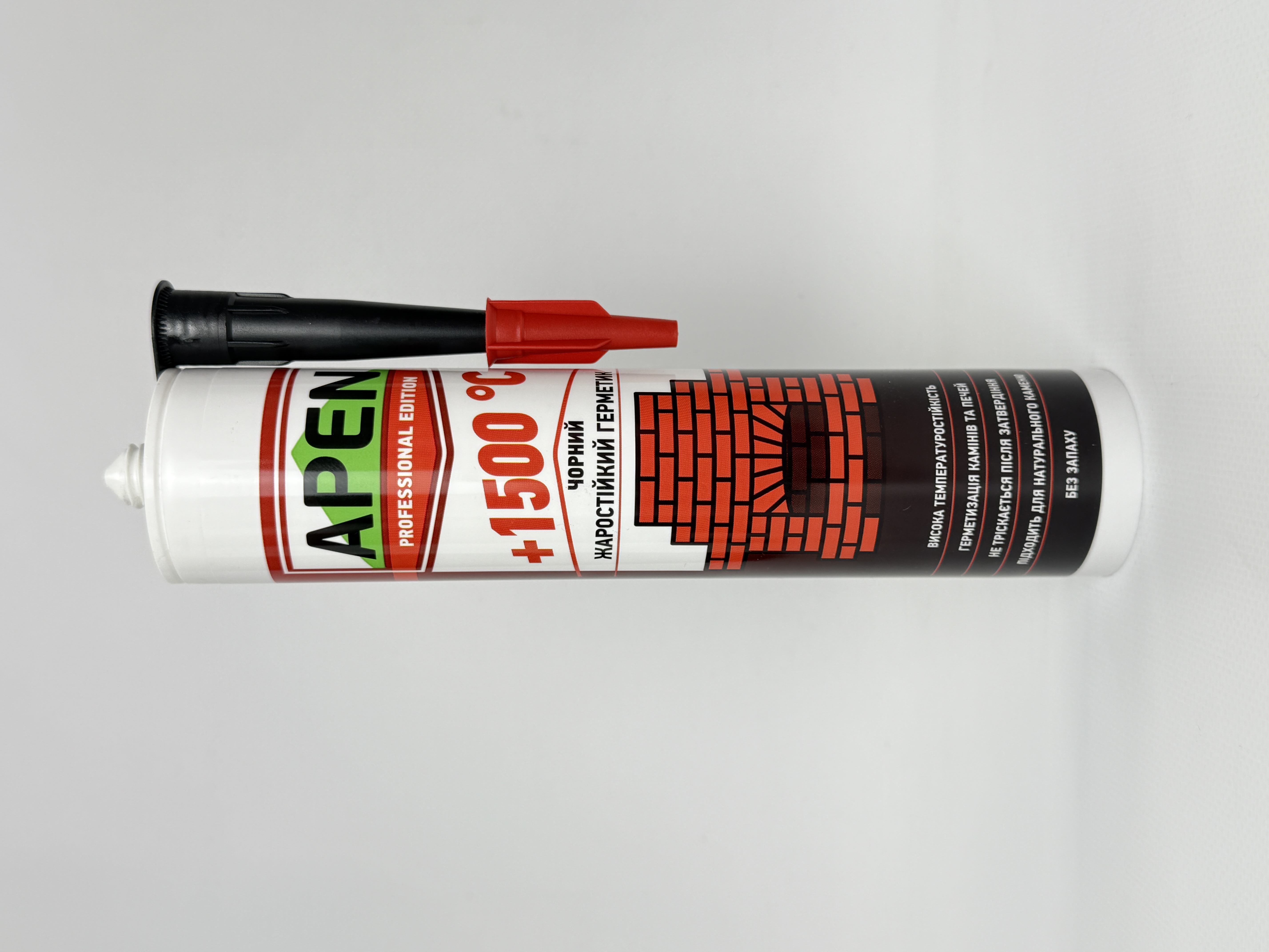 Герметик APEN жаростійкий +1500 С чорний 280мл