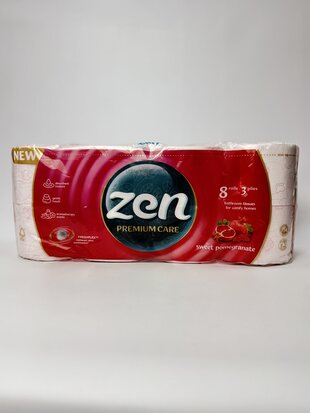 Туалетний папір ZEN-Premium" Гранатовий 3шар. біла 8 рул. 145 відр.19м/6 (00046)