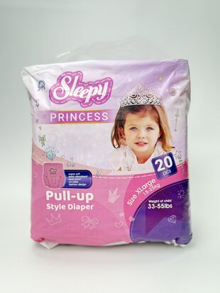 Sleepy Підгузки дитячі Princes Training Maxi XL-6 (15-25кг). 20шт