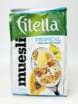 Fitella Мюслі Tropical (Pineapple. Papaya. Banana) - 300 g / 12 шт/ящ