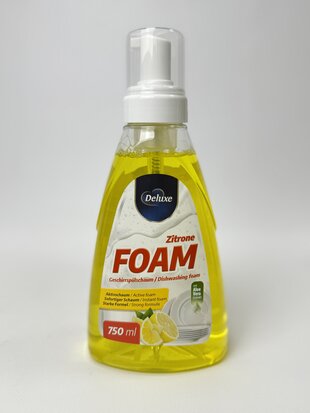 Піна для посуду Deluxe FOAM Zitrone 750мл (жовта)