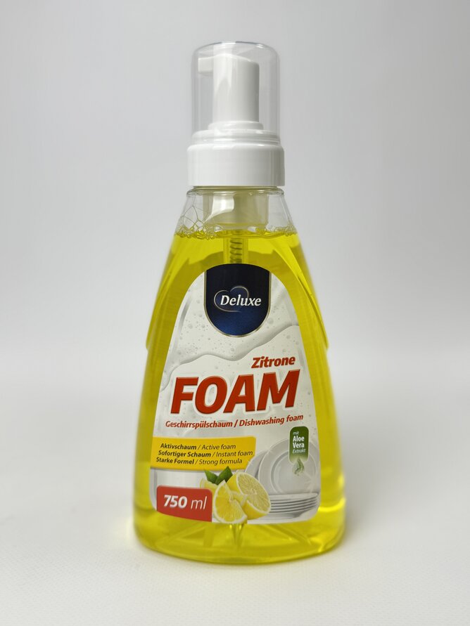 Піна для посуду Deluxe FOAM Zitrone 750мл (жовта)
