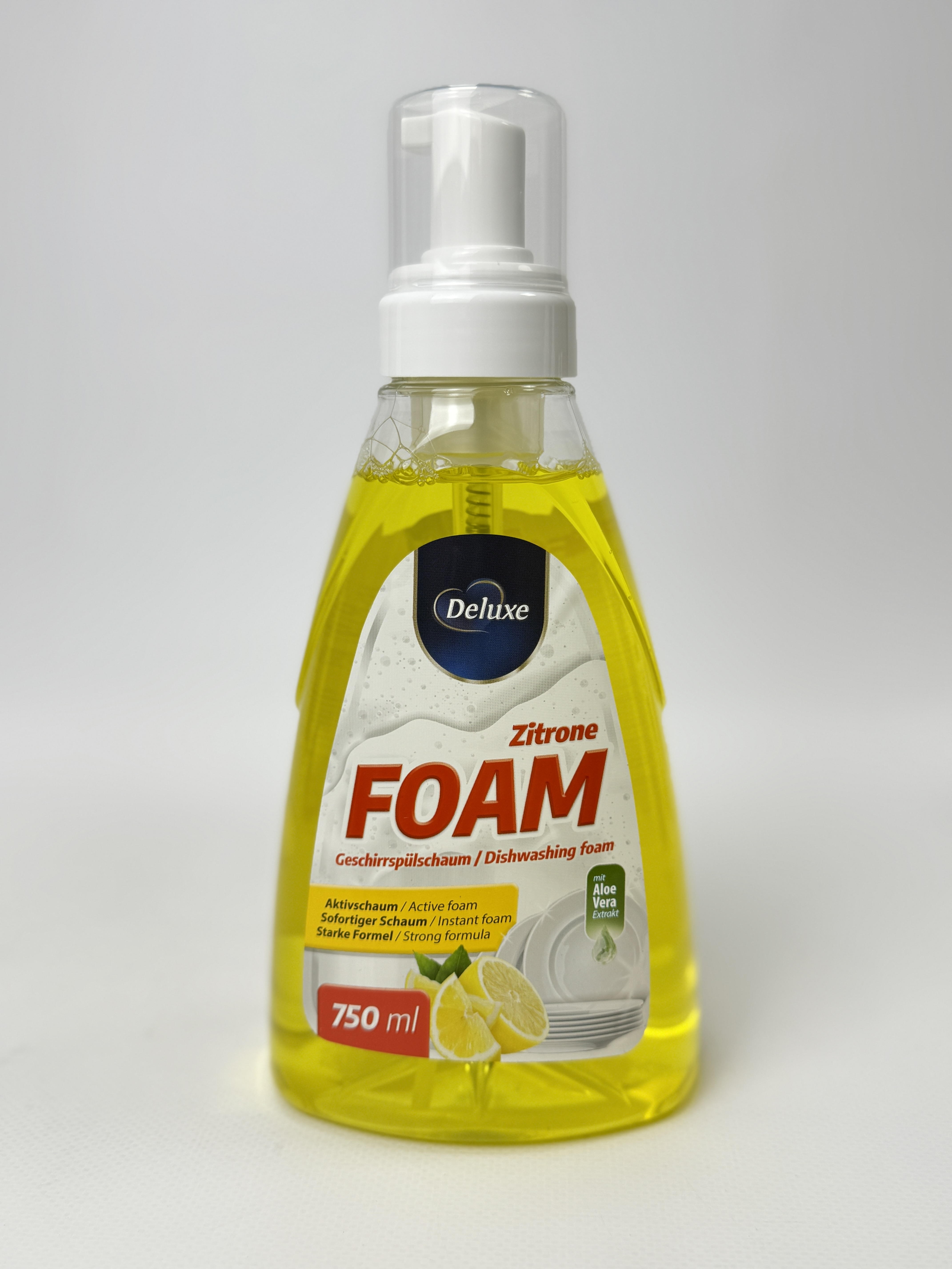 Піна для посуду Deluxe FOAM Zitrone 750мл (жовта)