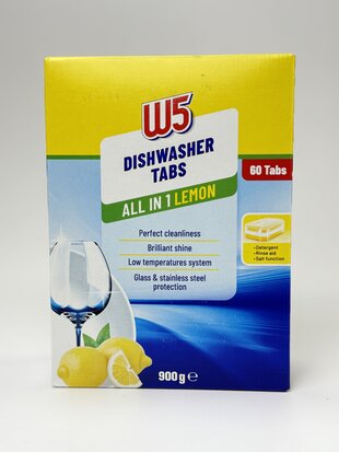 W5 Таблетки для посудомийки лимон 60шт.