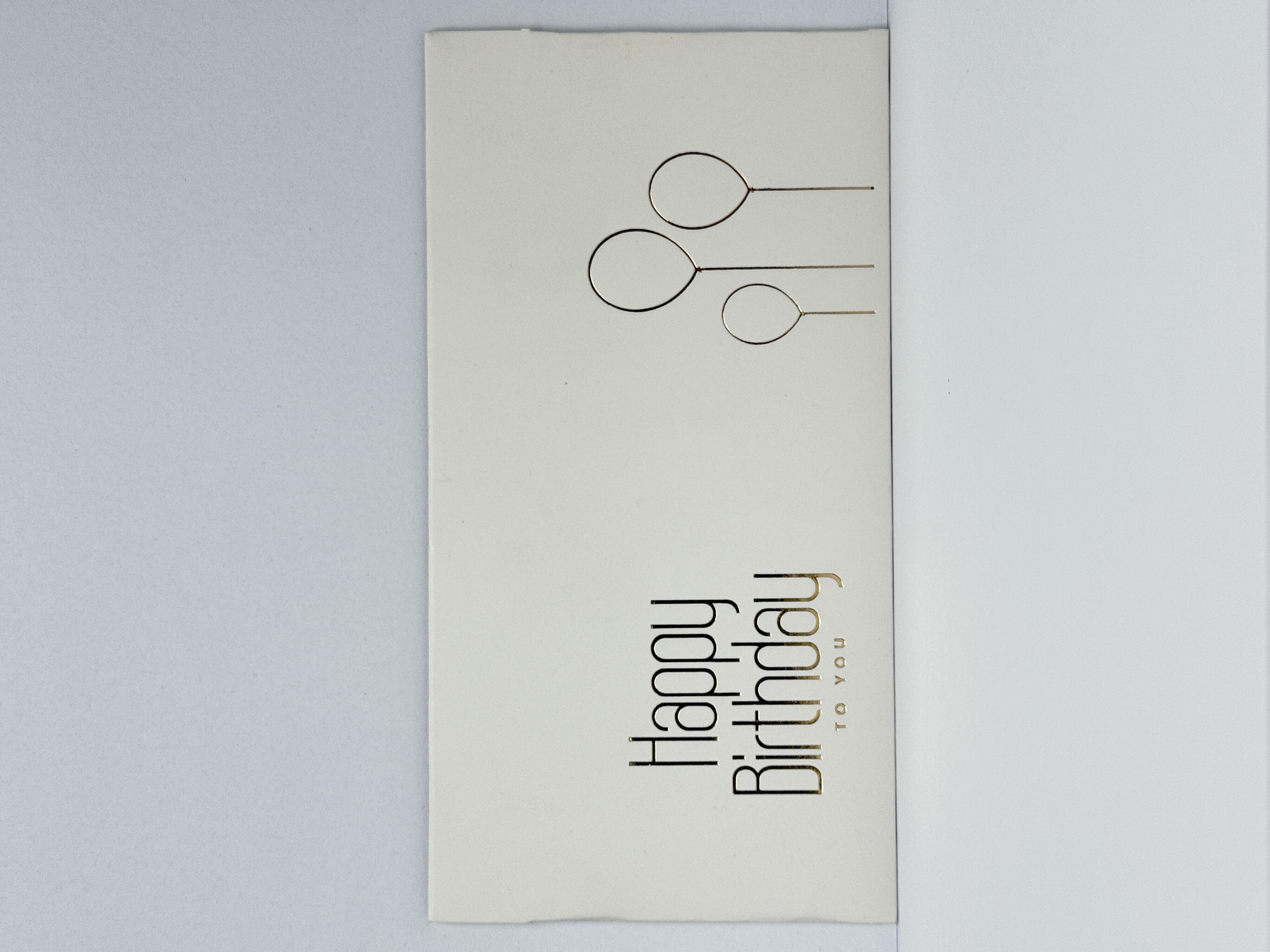 Конверт для грошей "Happy Birthday" золоте тиснення кульки