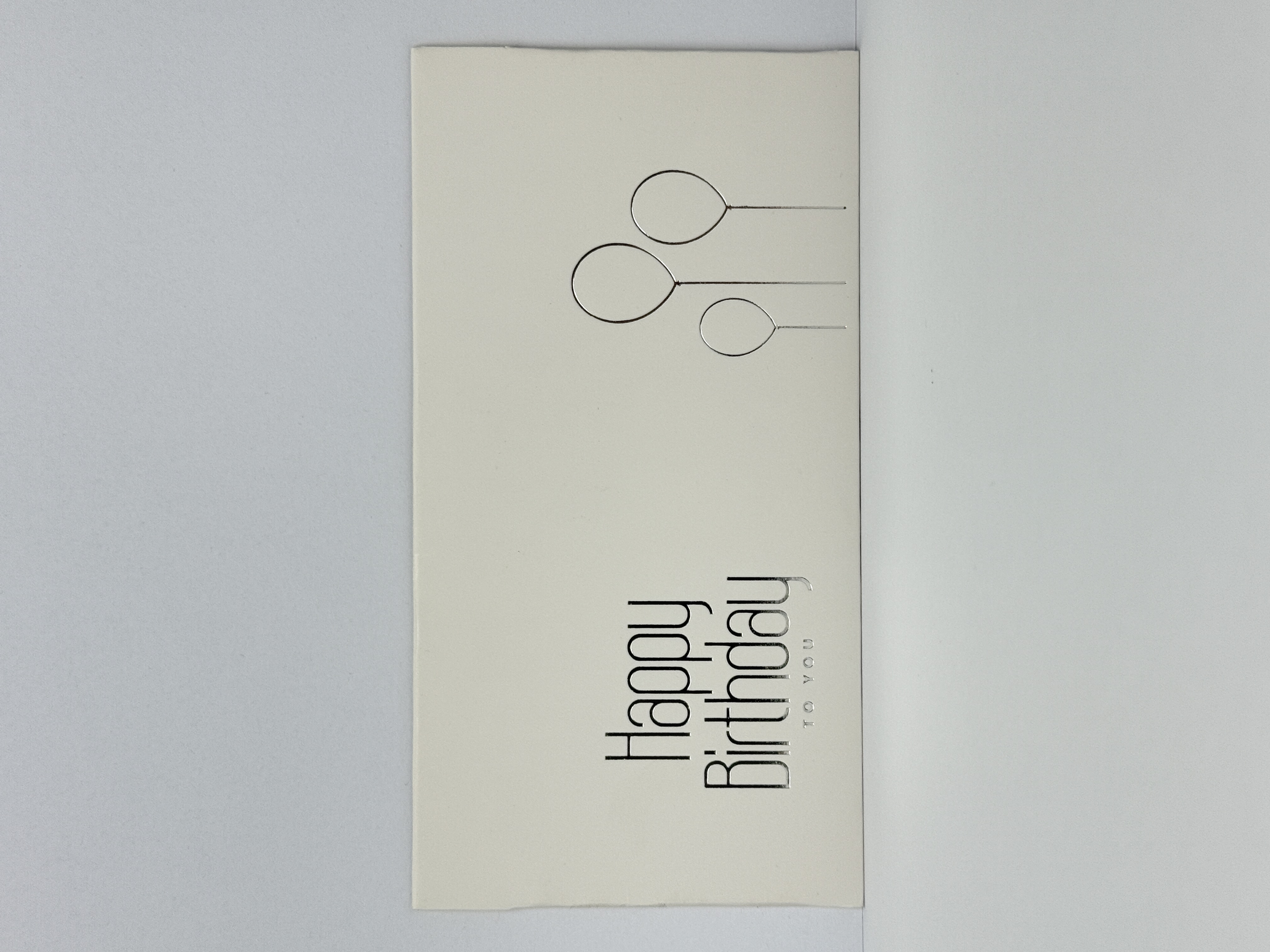 Конверт для грошей "Happy Birthday" срібне тиснення кульки