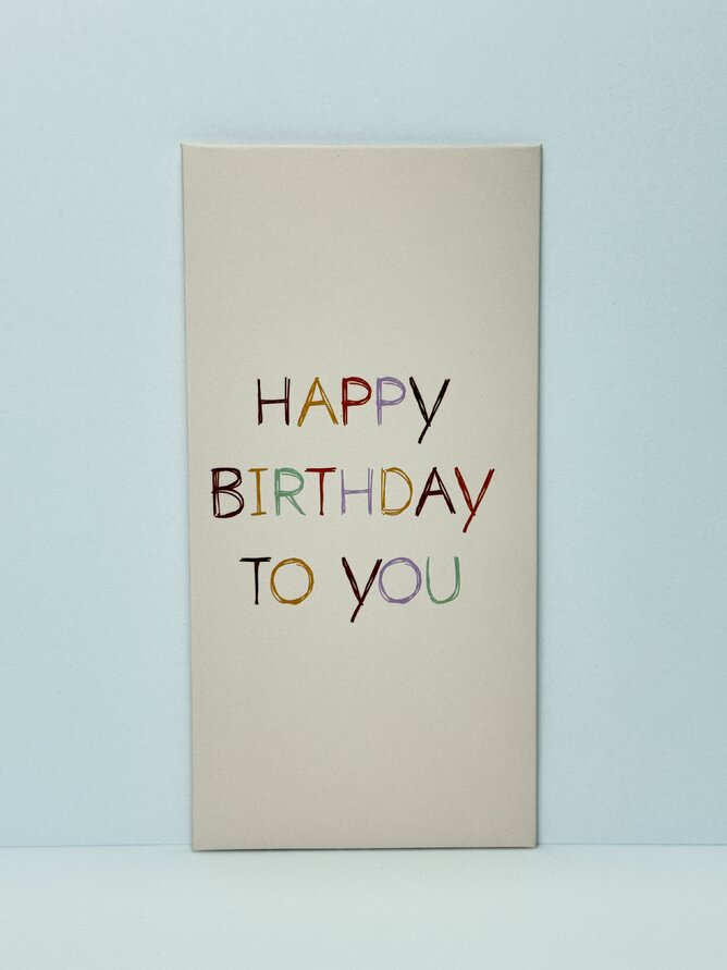 Конверт для грошей "Happy birthday" рожевий