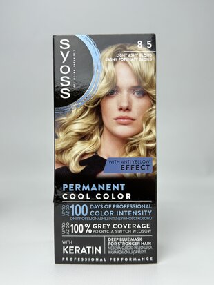 Стійка крем-фарба SYOSS 8-5 Холодний Попелястий Блонд