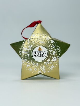 Новорічний Подарунок Ferrero Rocher kleiner Прикраса на ялинку ЗІРОЧКА 37.5g