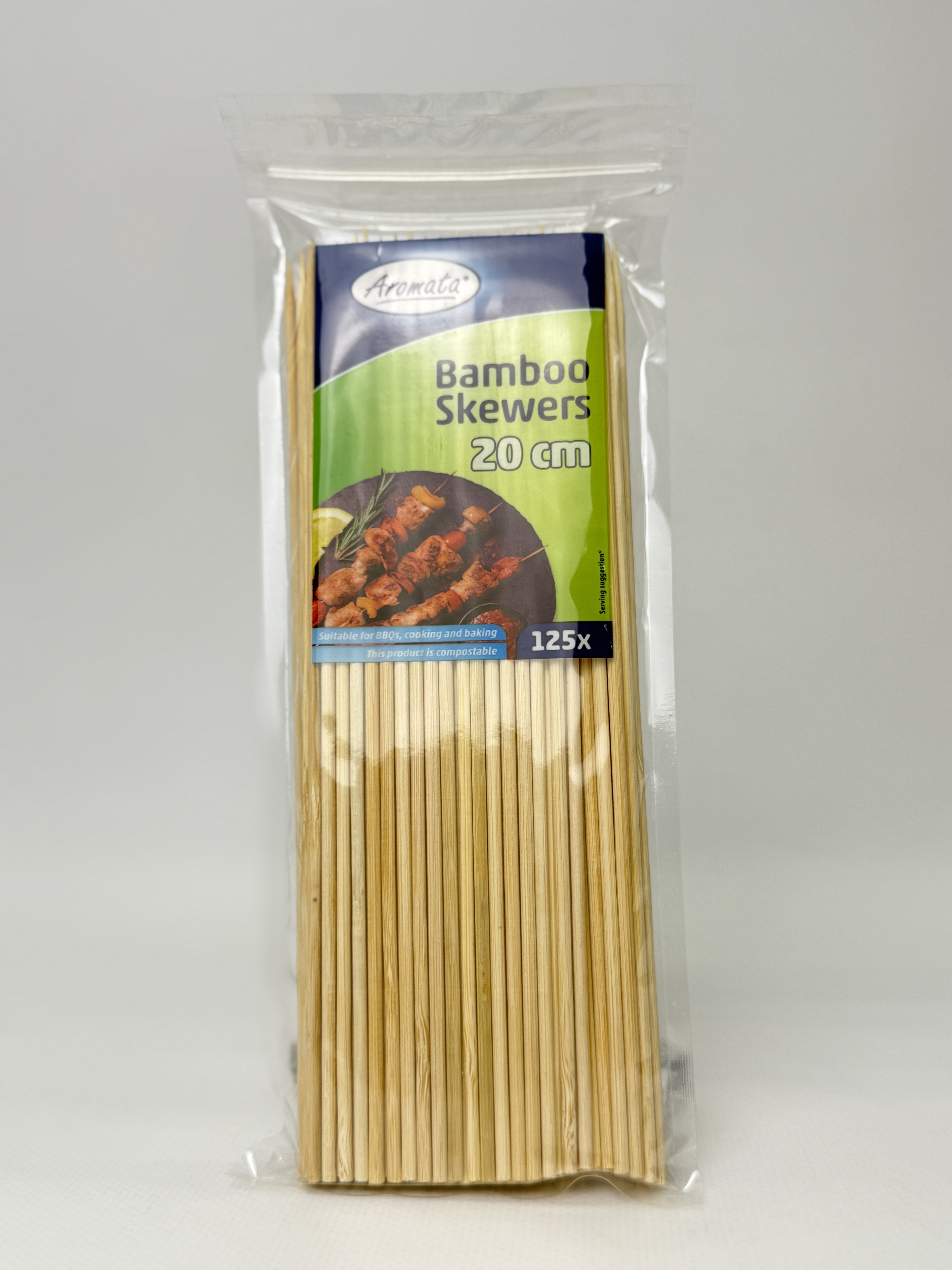Бамбукові Палички Шпажки Aromata Bamboo Skeewers 20cm 125st
