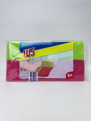 Губки для миття посуду W5 6шт.