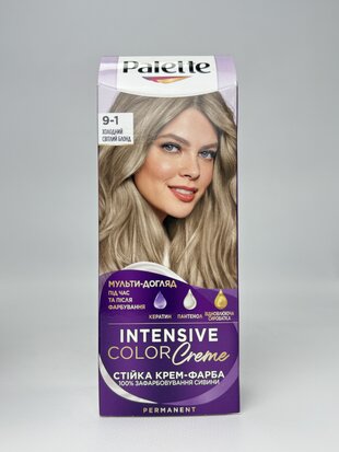 Стійка крем-фарба Palette ICC тон 9-1 Холодний світлий блонд