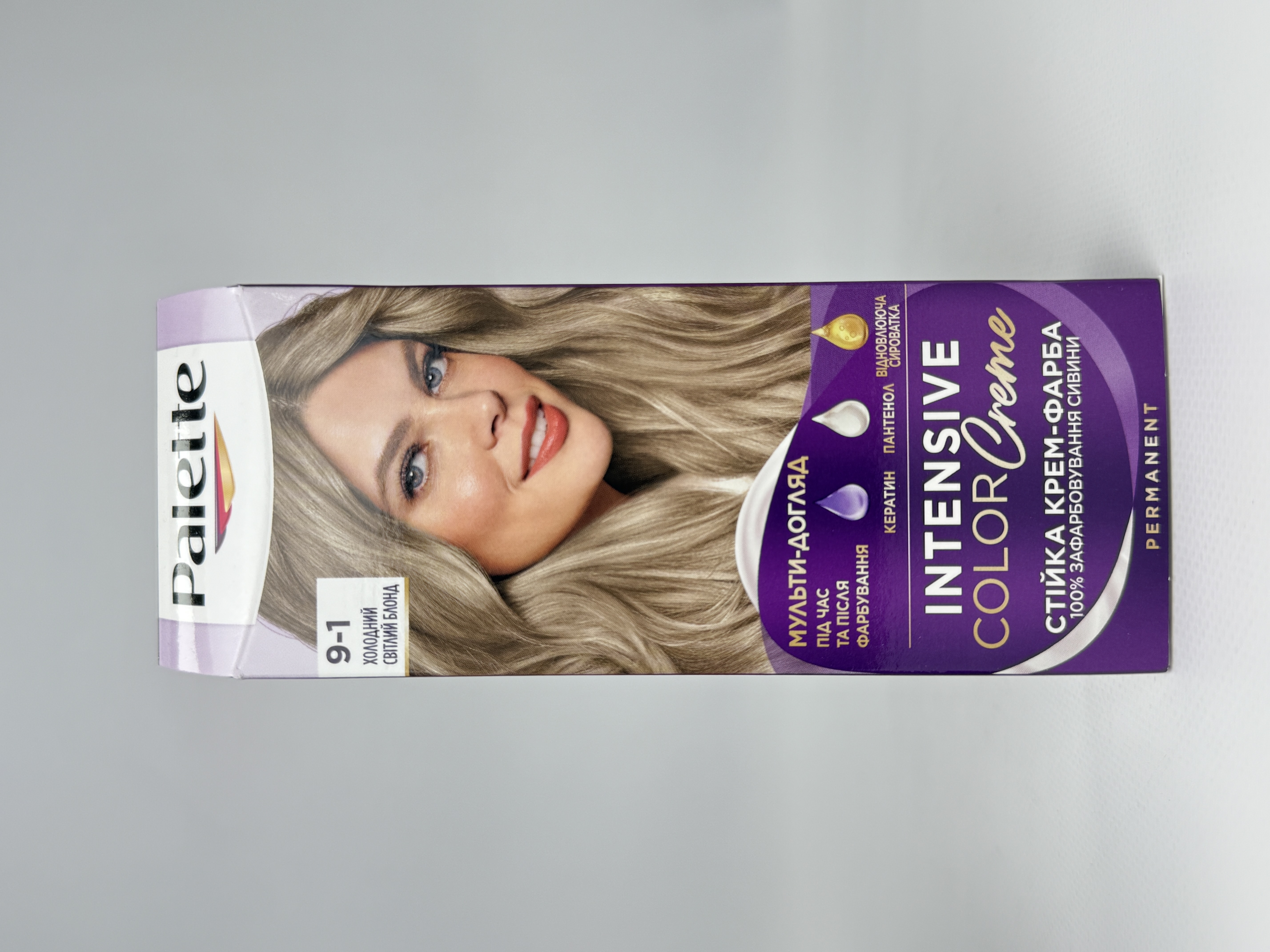 Стійка крем-фарба Palette ICC тон 9-1 Холодний світлий блонд