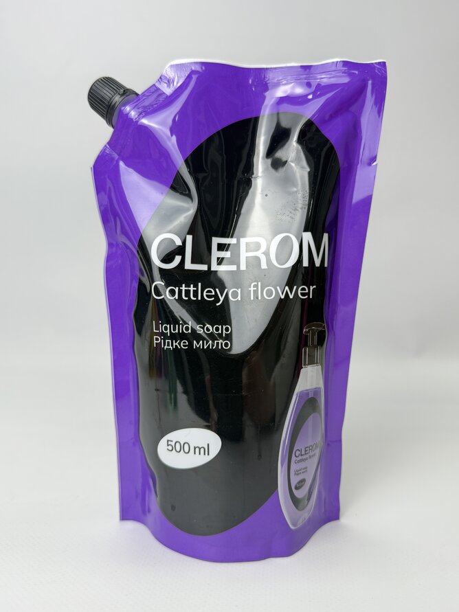 Рідке мило ТМ "Clerom" Cattleya flower 500 мл дой-пак