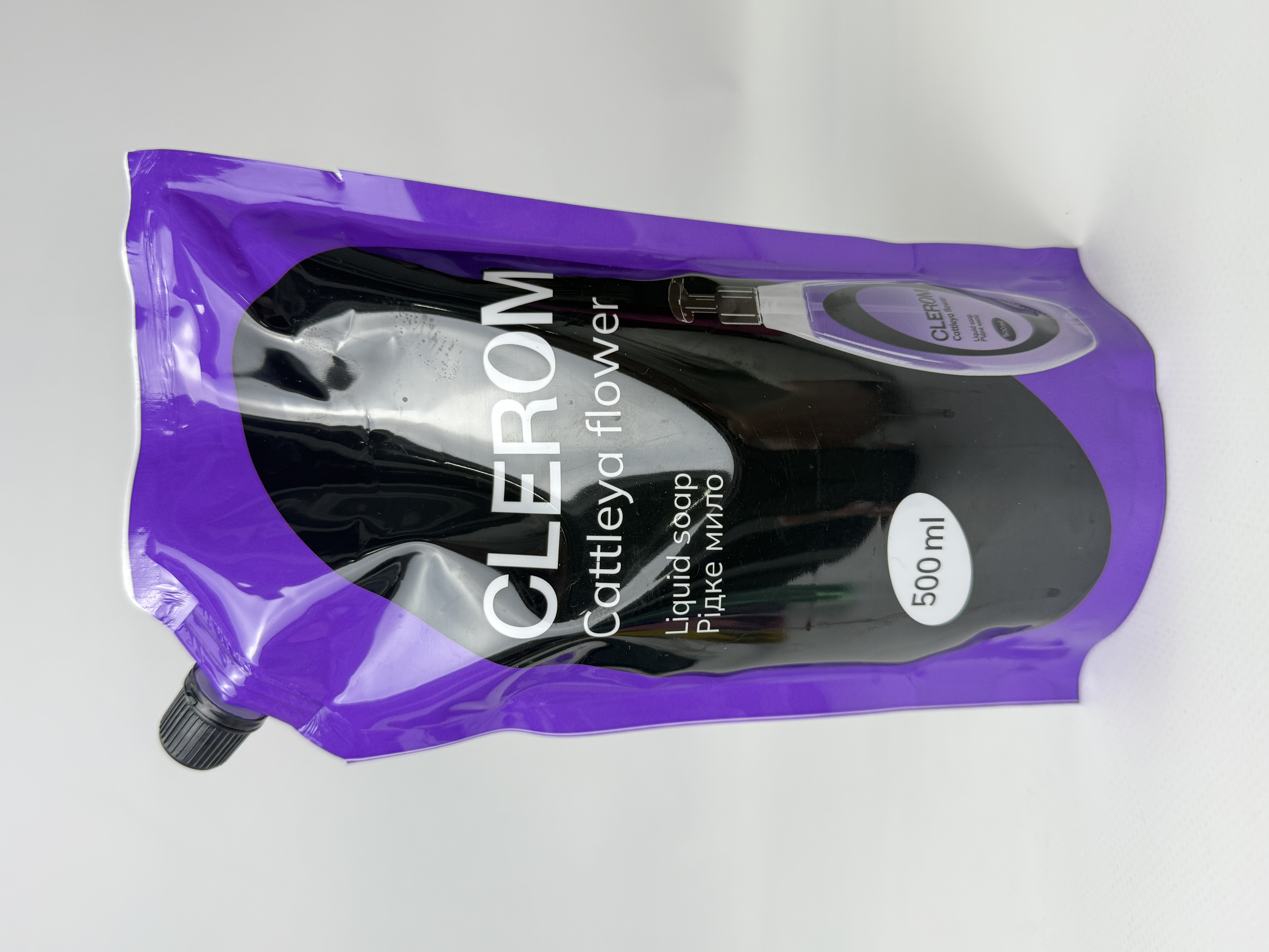 Рідке мило ТМ "Clerom" Cattleya flower 500 мл дой-пак