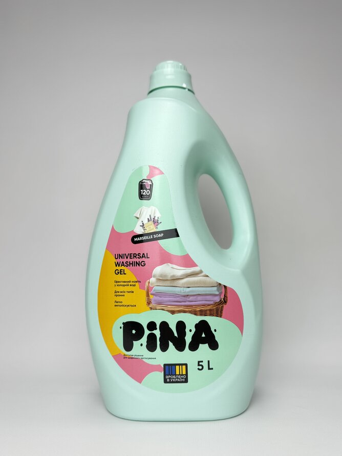 Гель для прання ТМ "PINA" Universal Marseille Soap 5.0 л