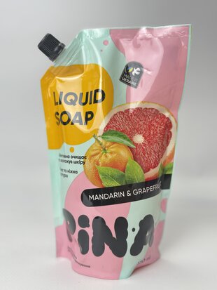 Рідке мило ТМ "PINA" Mandarin and grapefruit 550 мл дой-пак