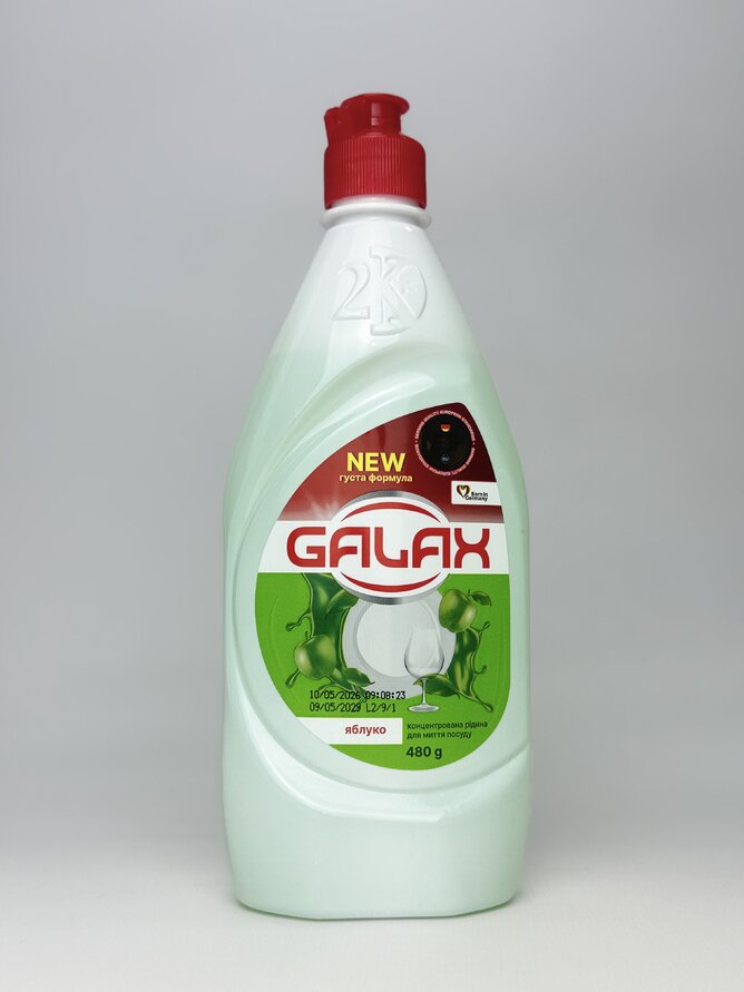 GALAX Концентрована рідина для миття посуду "Яблуко" 480 г