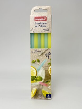 Profissimo силіконові трубочки для коктейлів 6 шт