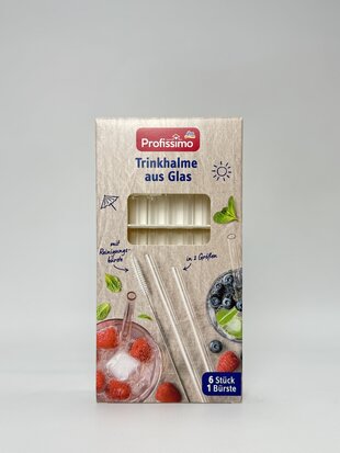 Profissimo скляні трубочки для коктейлів 6 шт