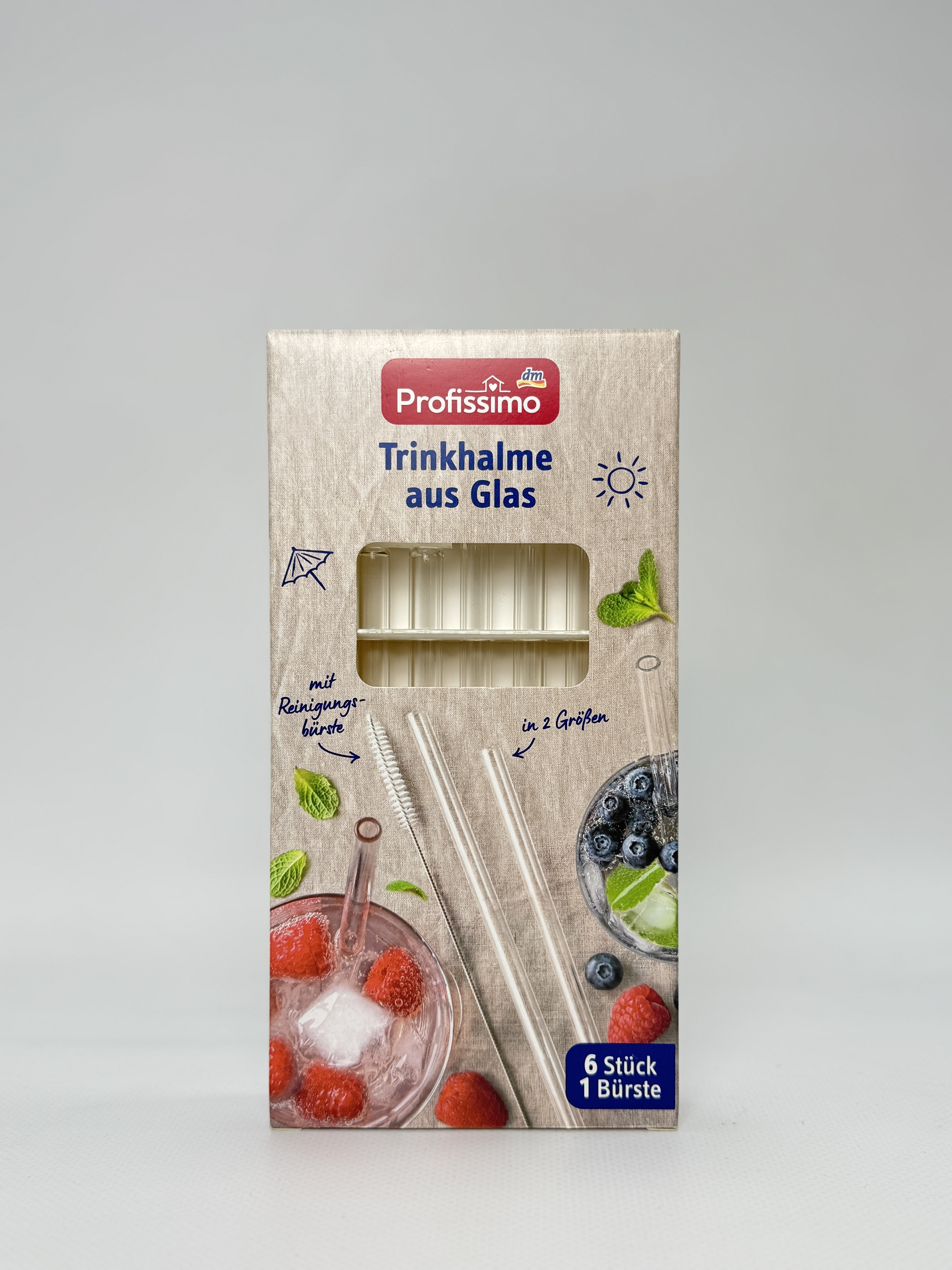 Profissimo скляні трубочки для коктейлів 6 шт