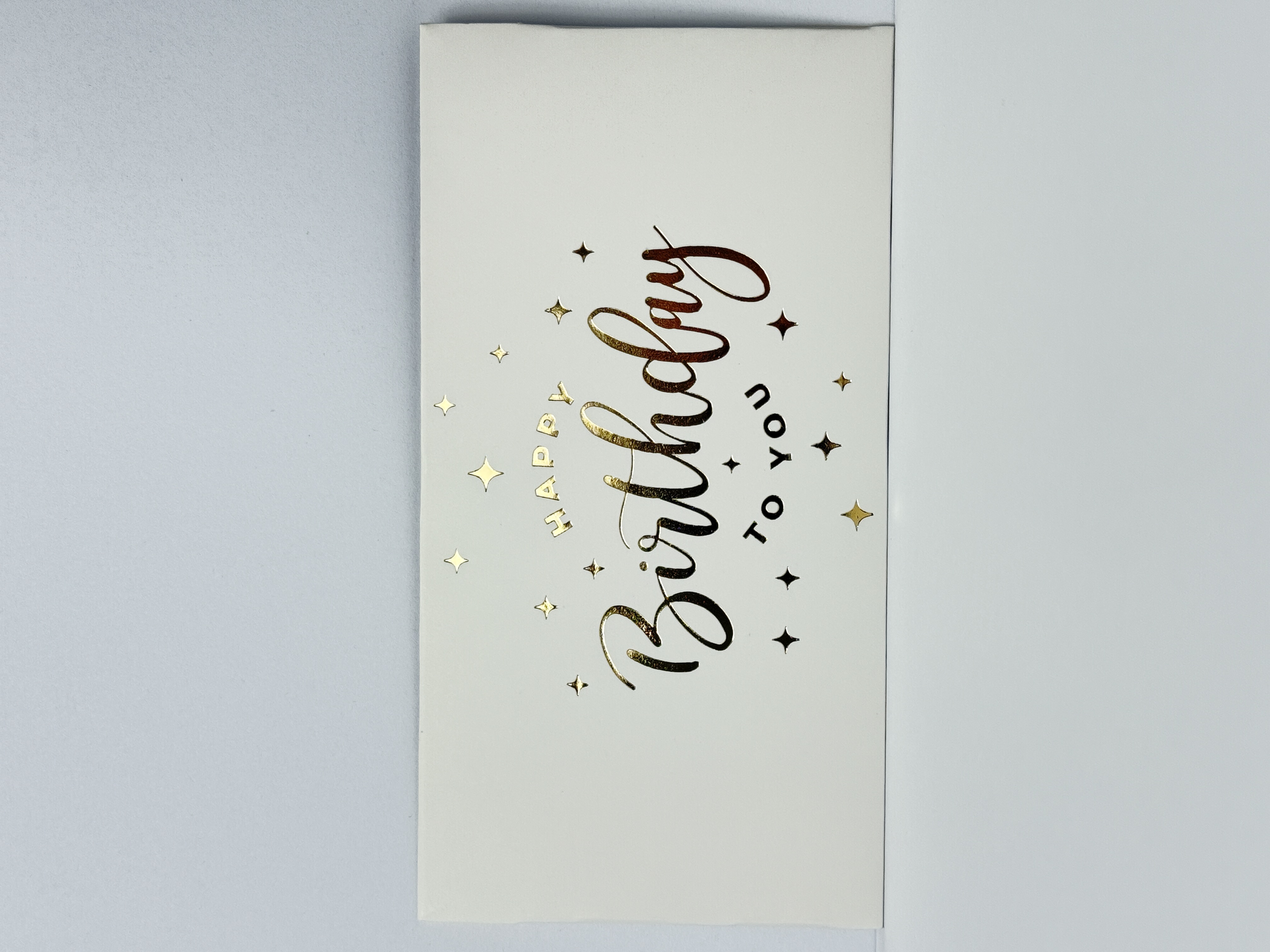 Конверт для грошей "Happy Birthday" золоте тиснення