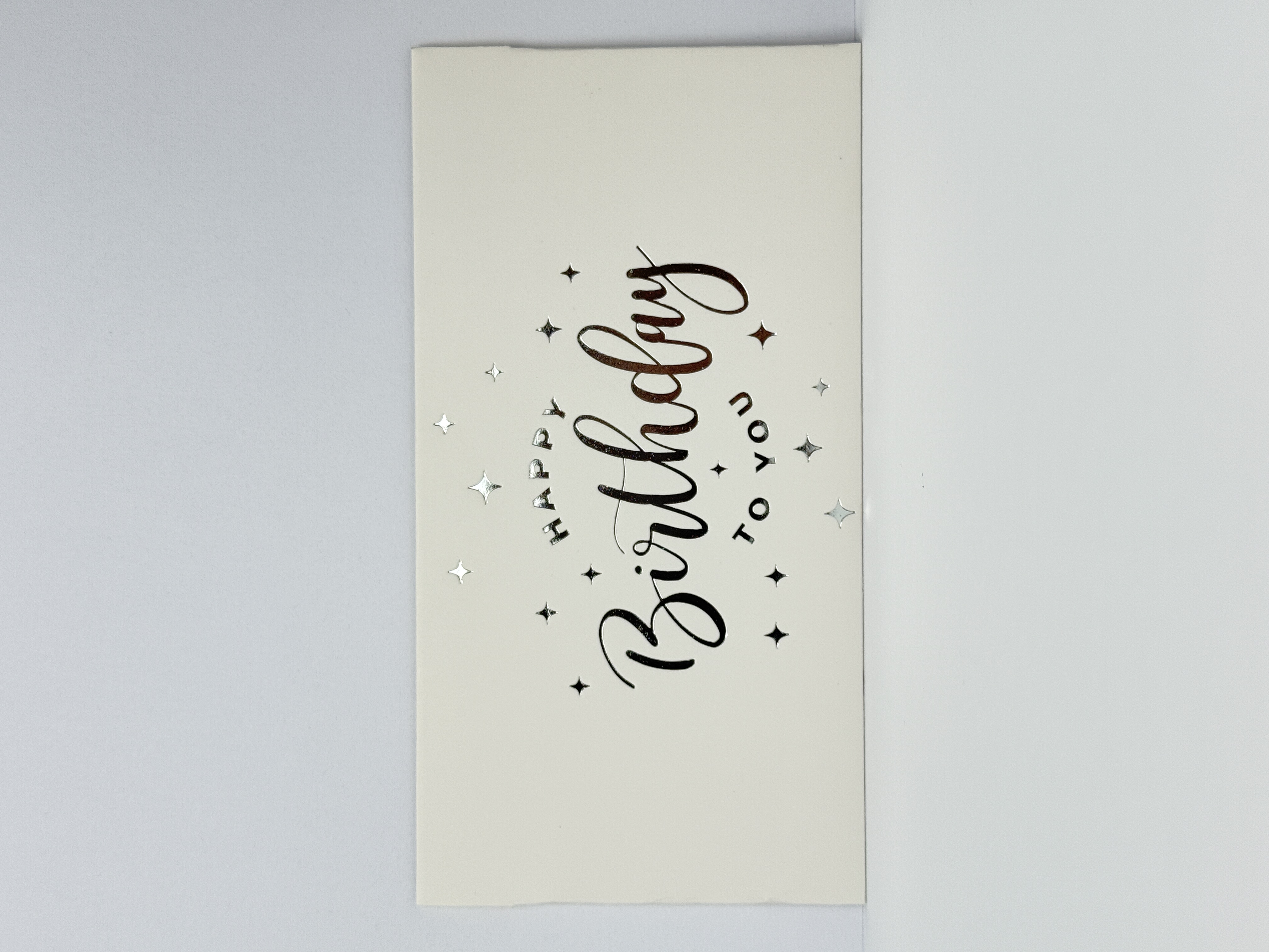 Конверт для грошей "Happy Birthday" срібне тиснення