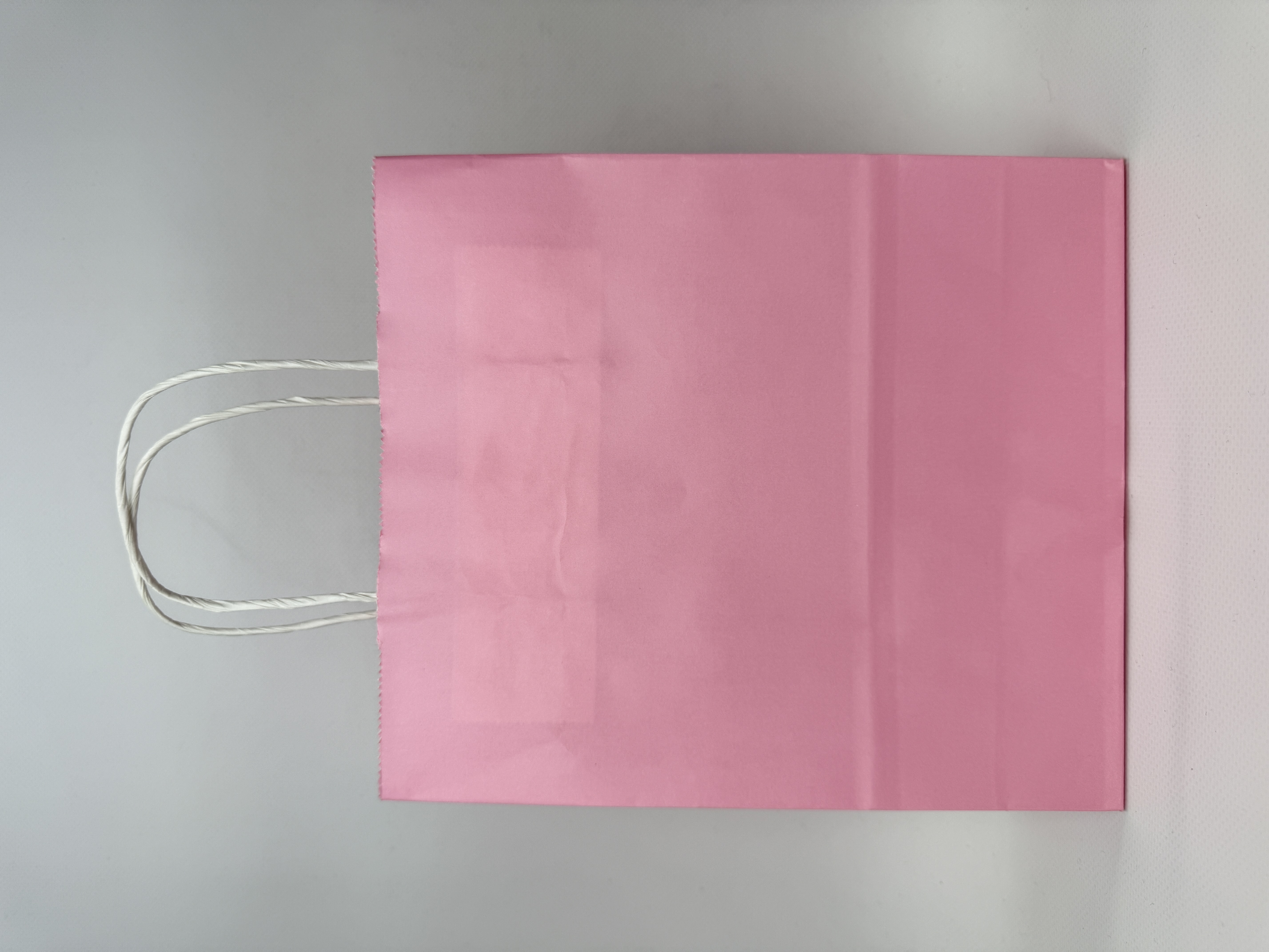 Пакет подарунковий крафт без малюнку 21х8х24 см рожевий