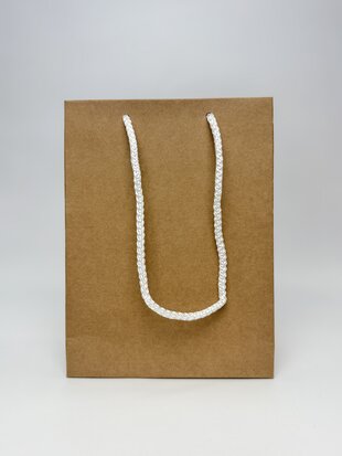 Пакет подарунковий крафт без малюнку 15х20х8 см бурий