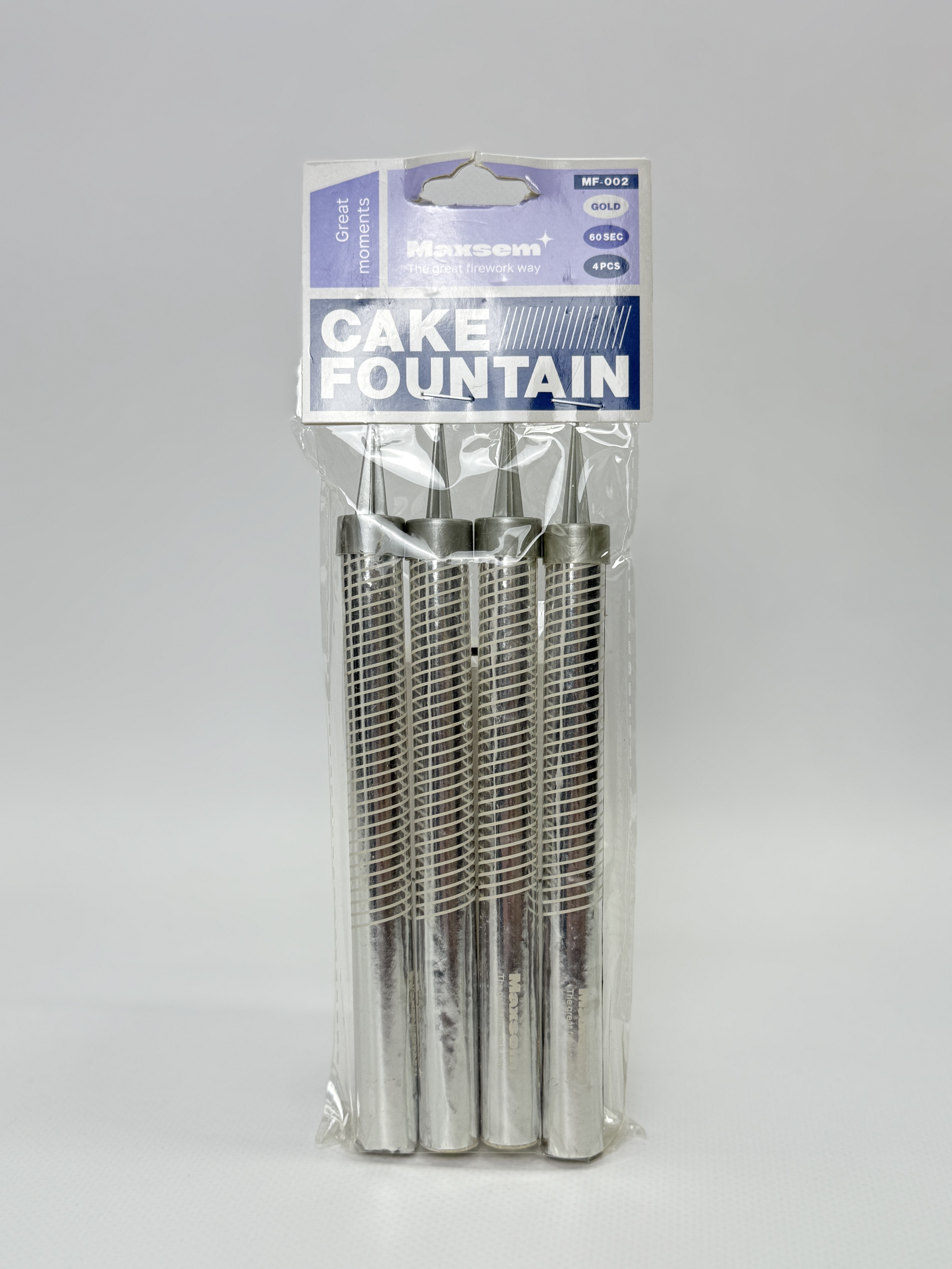 Свічки для торта "Фонтан" 17.5 см 4 шт/уп