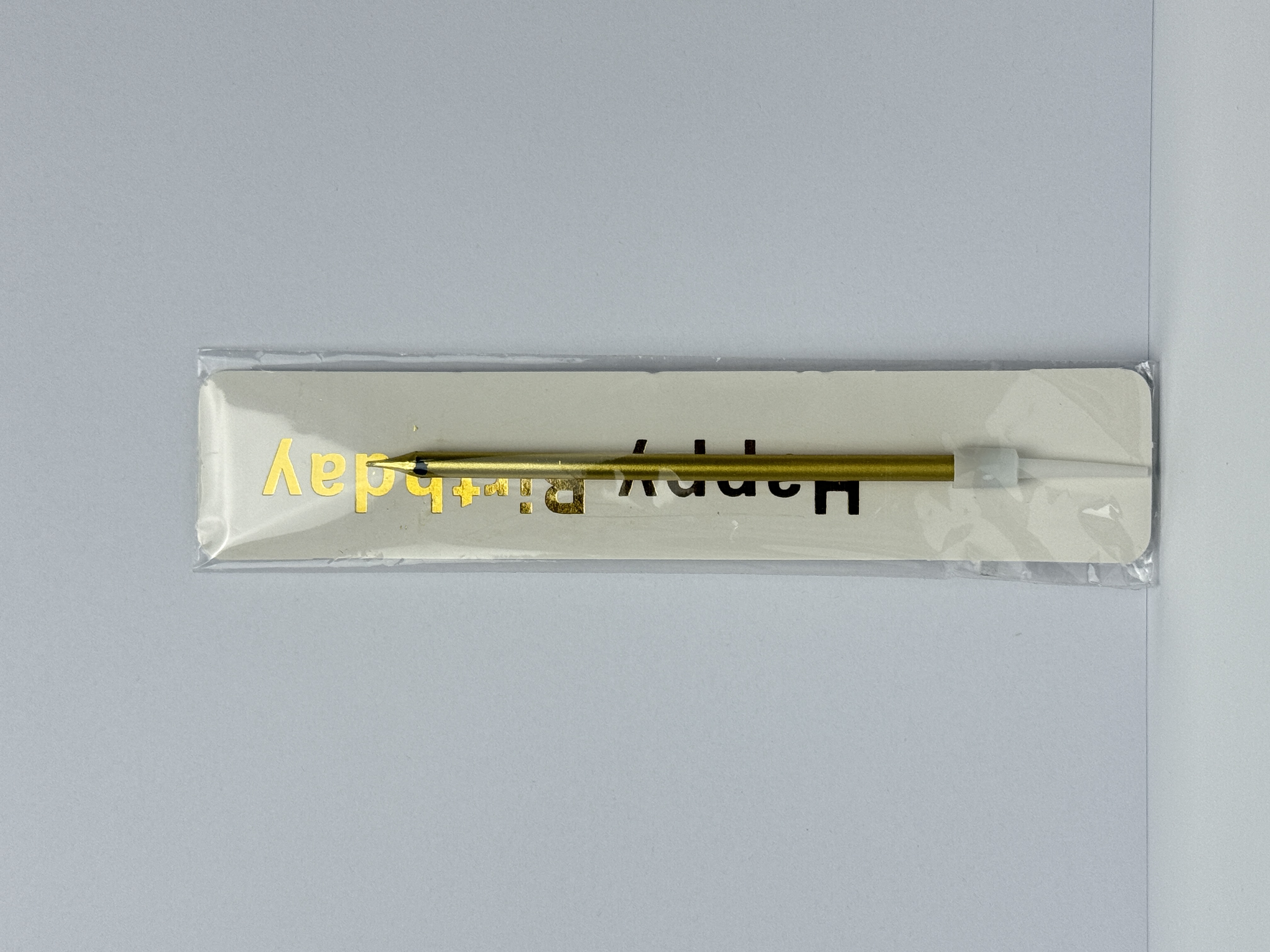 Свічка для торта "Бенто" золото 9 см 1 шт