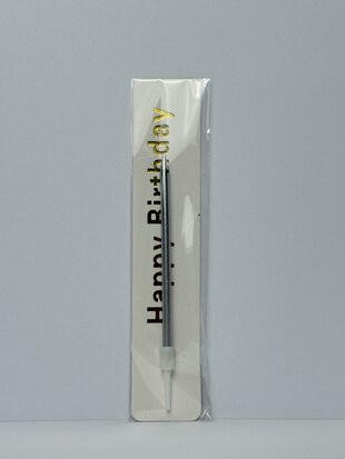 Свічка для торта "Бенто" срібло 9 см 1 шт