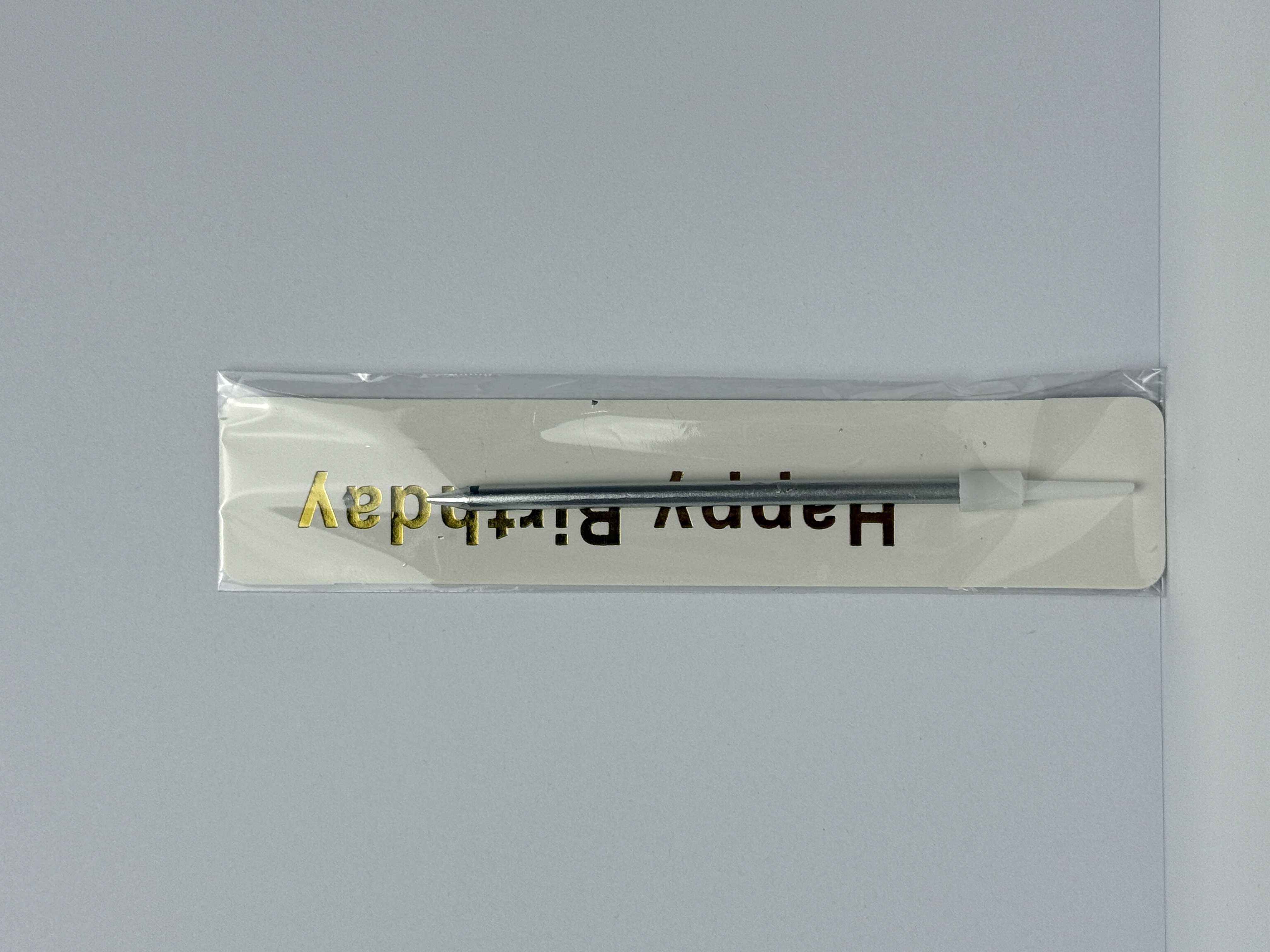 Свічка для торта "Бенто" срібло 9 см 1 шт