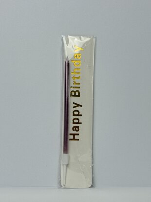 Свічка для торта "Бенто" рожева 9 см 1 шт