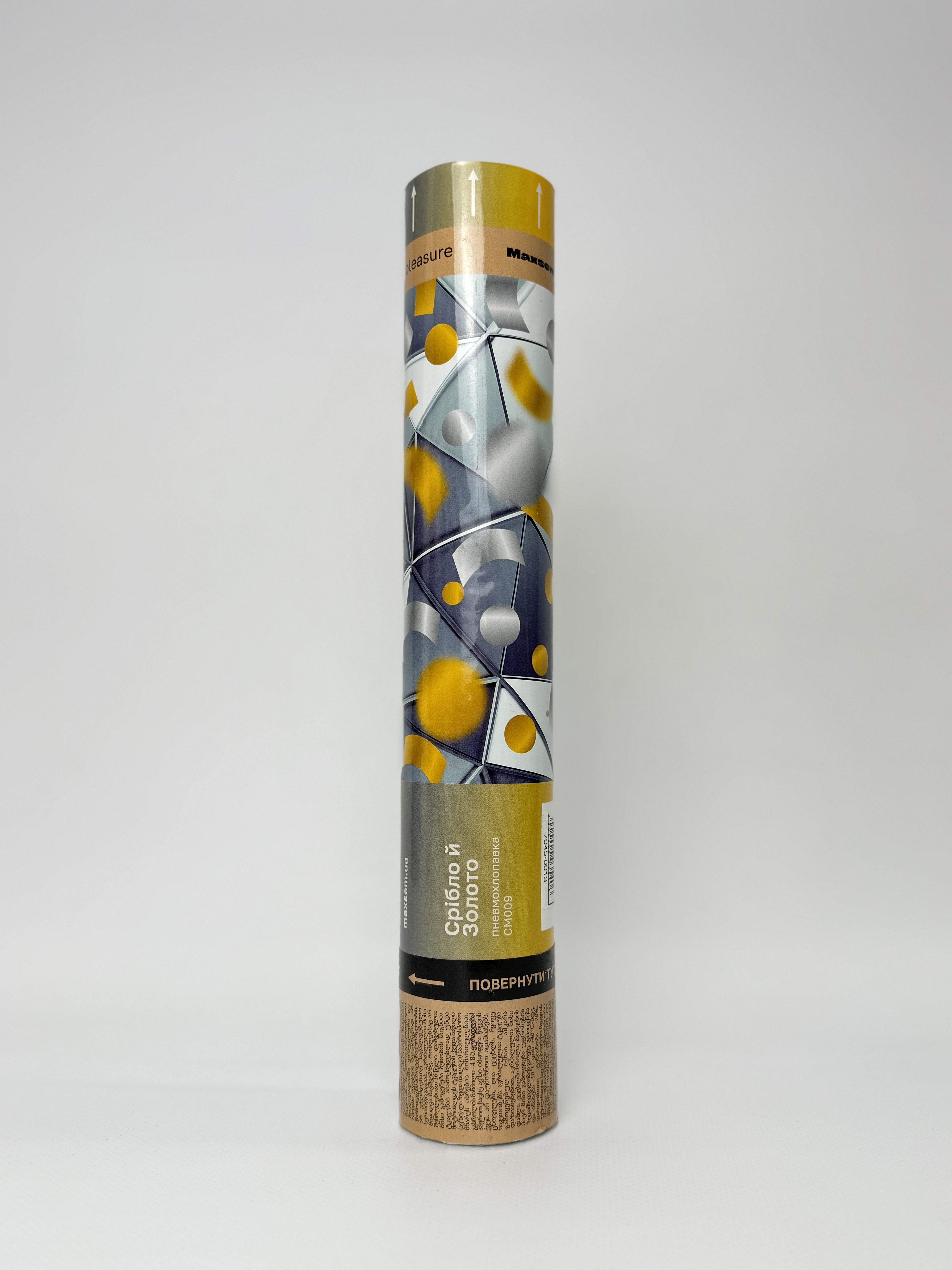 Хлопавка пневматична "Срібло та золото" 30 см