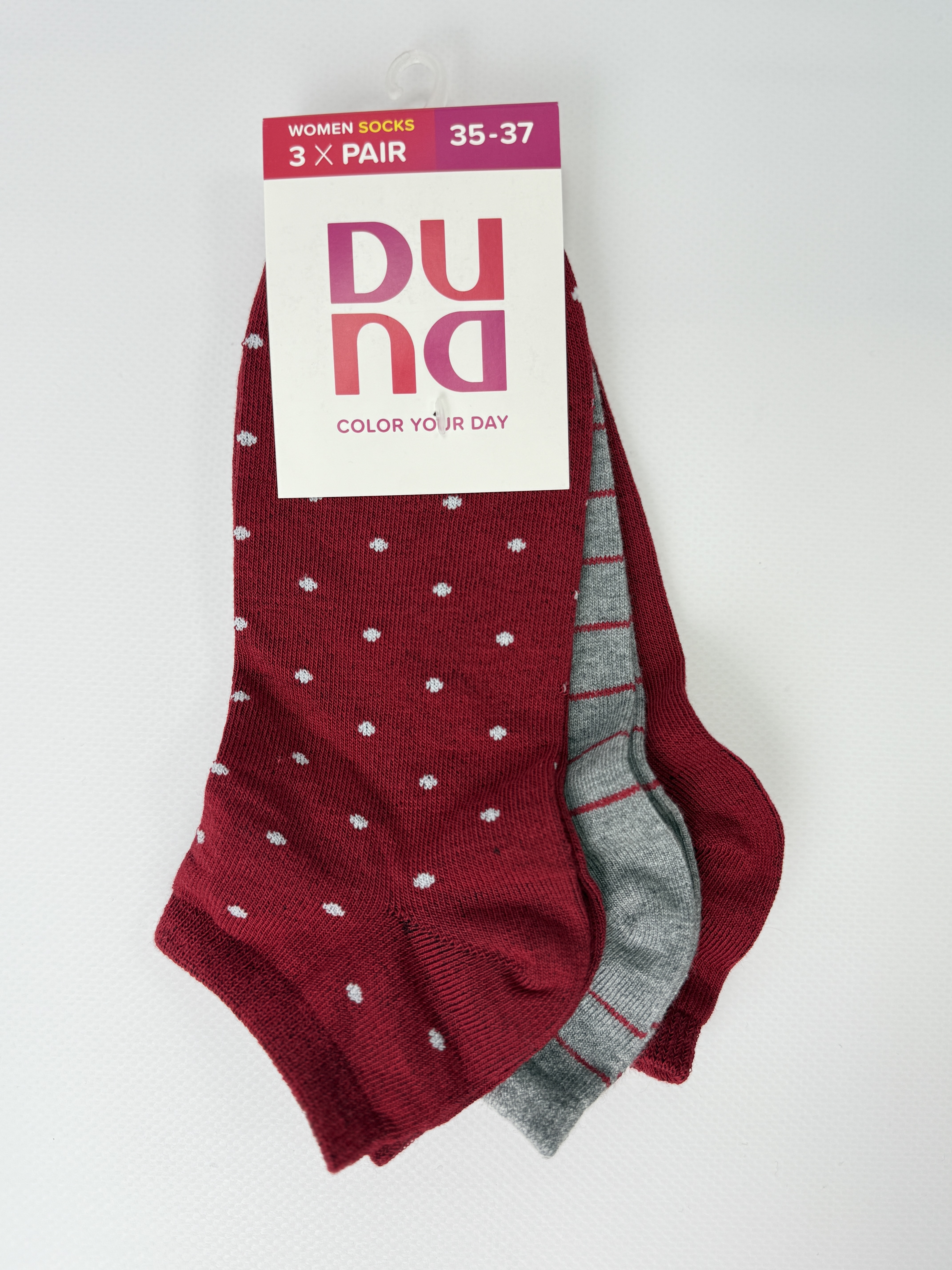 Шкарпетки жіночі 1094р.21-23 вишневий мал. 1111 дюна