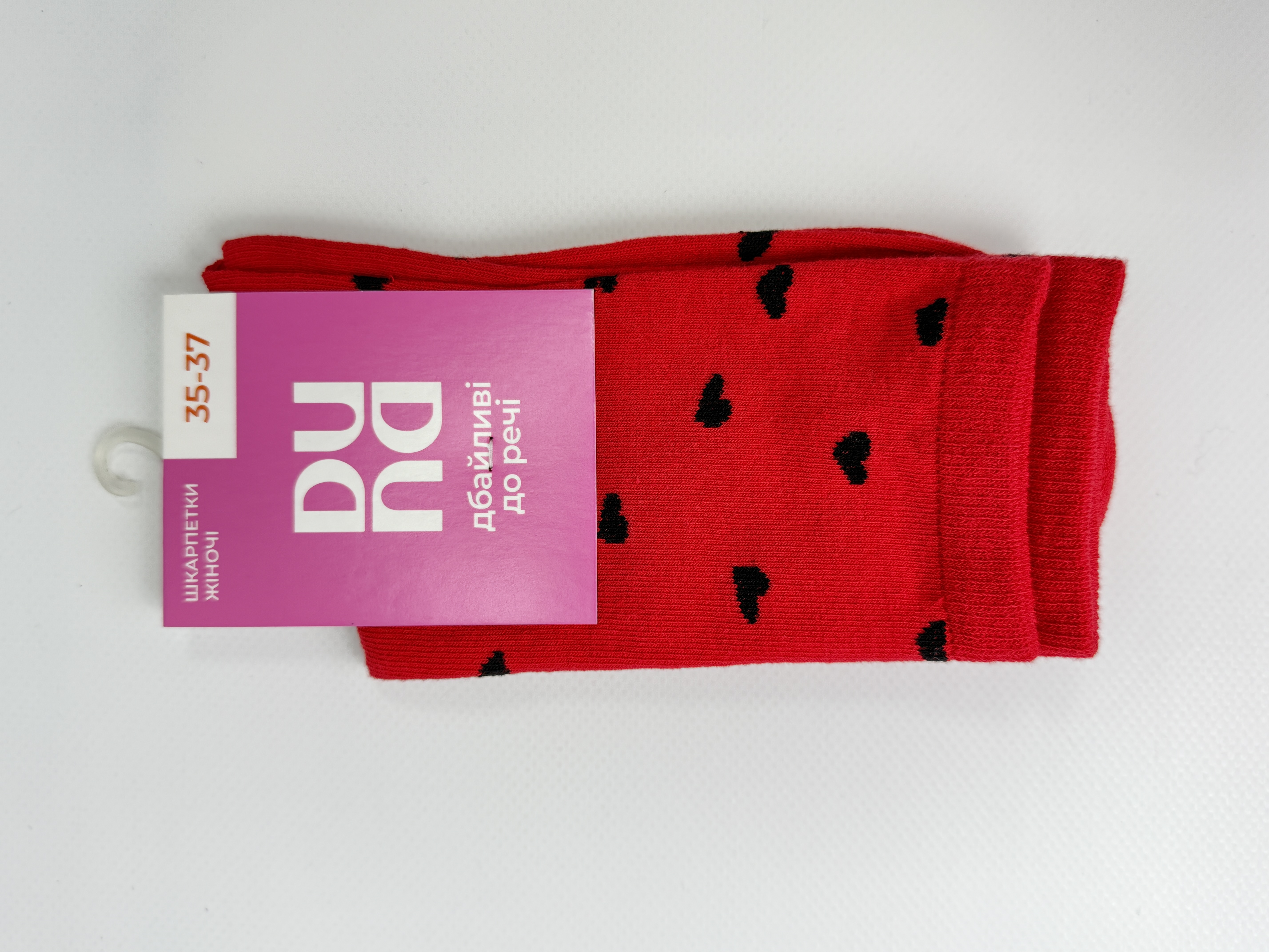 Шкарпетки жіночі 3381р.21-23 червоний мал. 2494 дюна