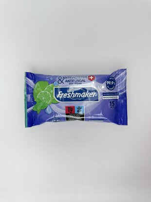 Freshmaker Серветки вологі Antibacterial (Lemon/Lime). 15шт