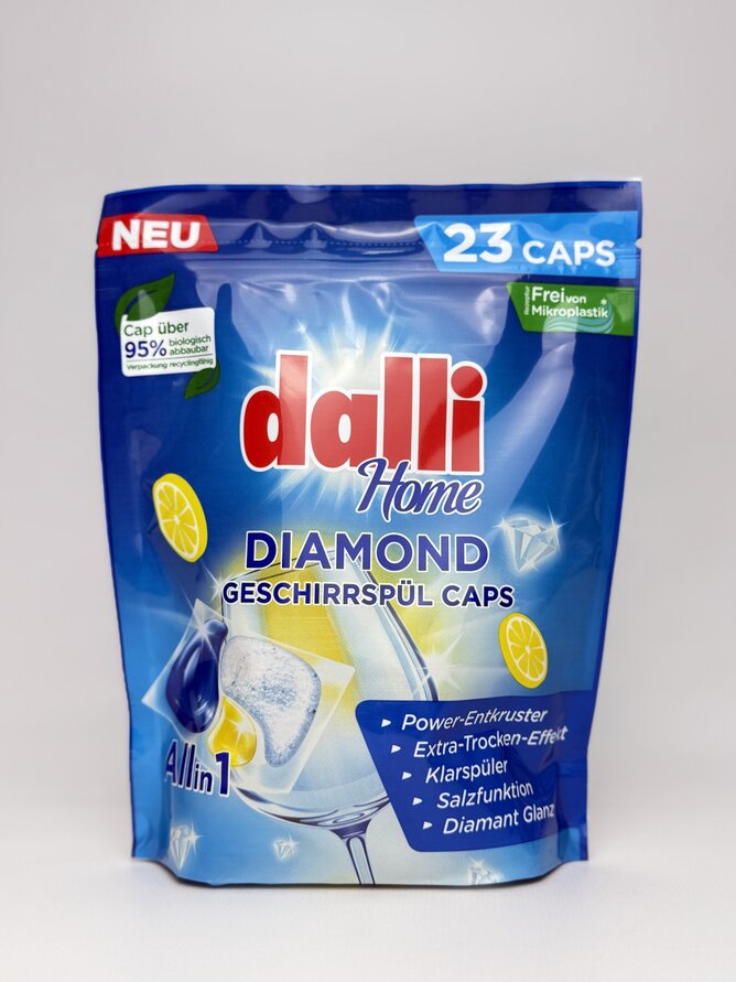 Dalli Капсули для посудомийної машини Diamond. All in 1. 23 шт. 352 г