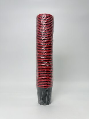 Стакан пап. 110мл червоно-чорний