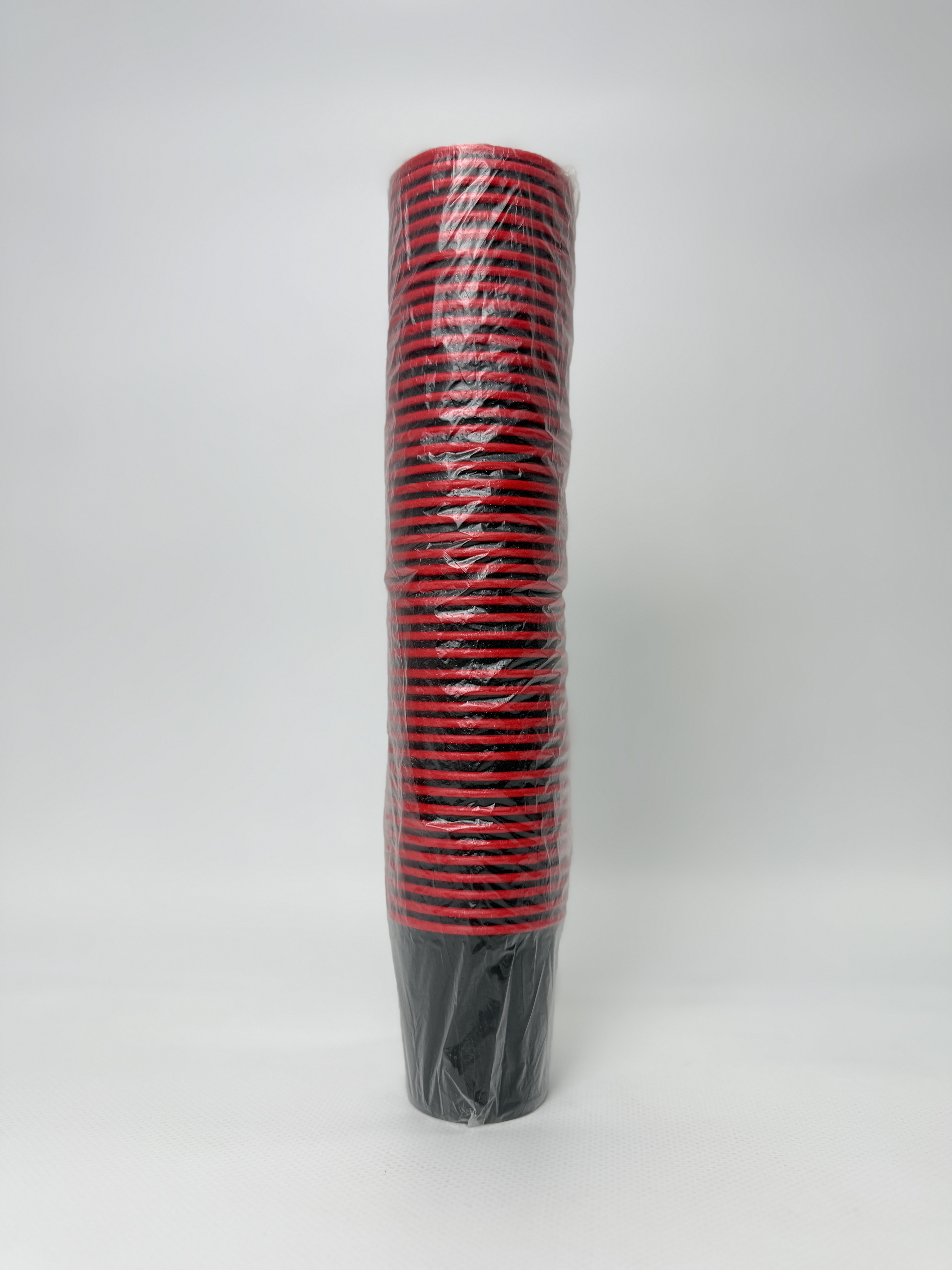 Стакан пап. 110мл червоно-чорний